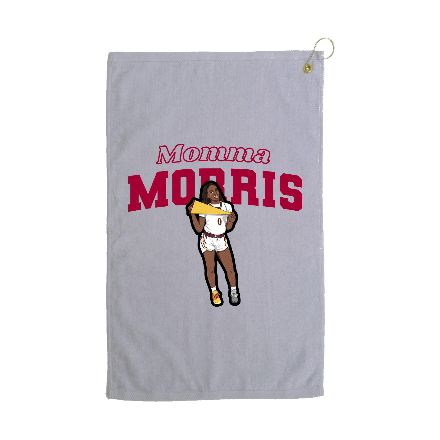 Golf Towel — Mothers Day Block in Grey