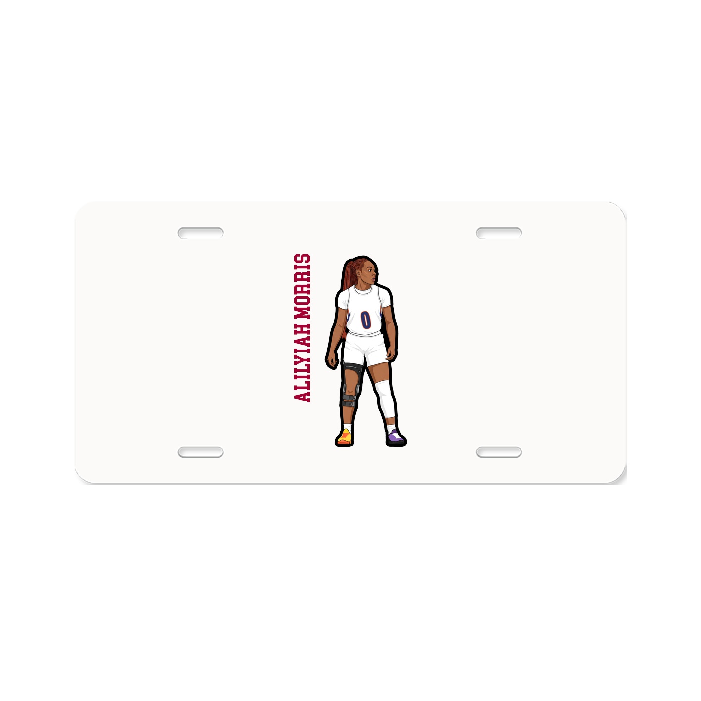 License Plate — Name Vertical in Classic