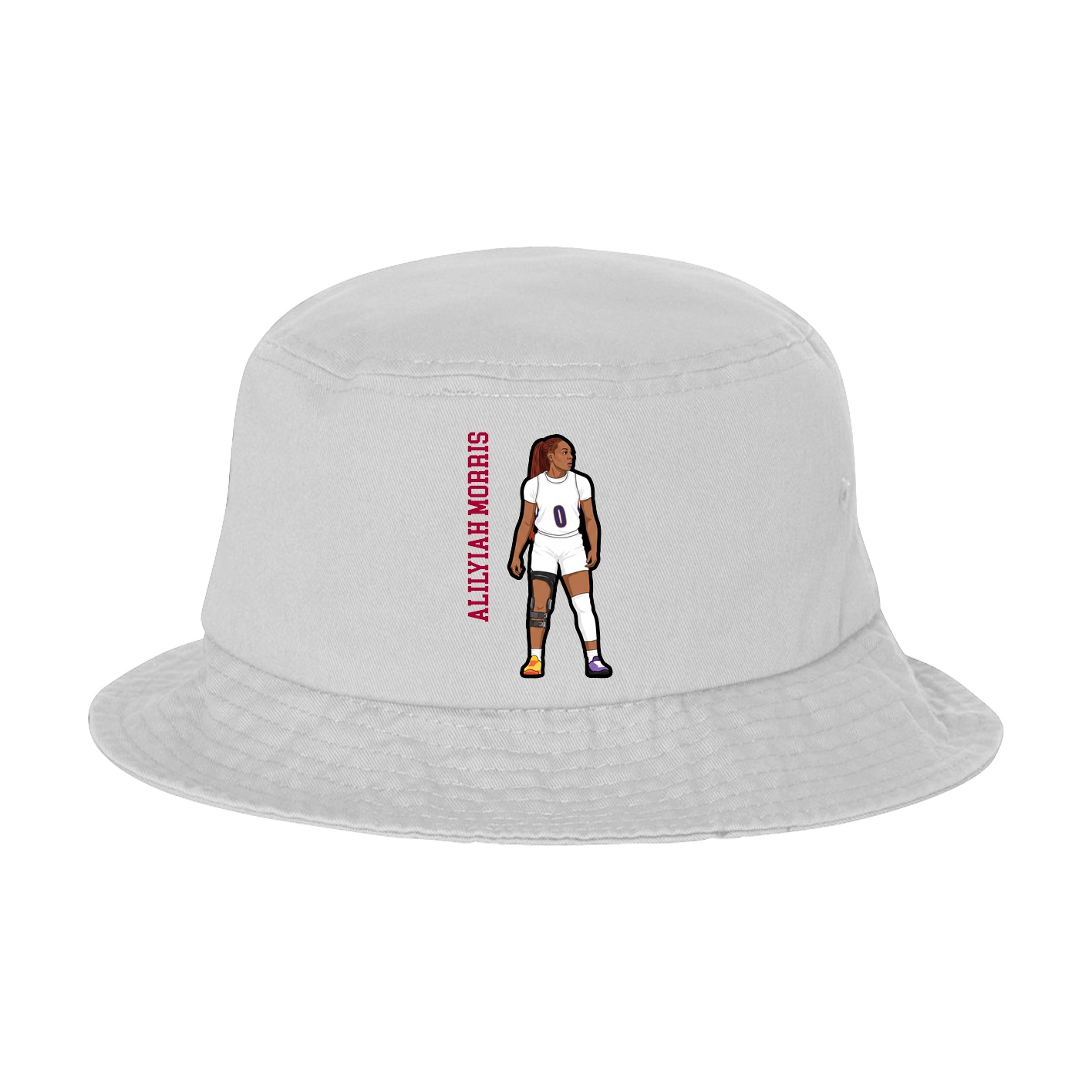 Bucket Cap — Name Vertical in White