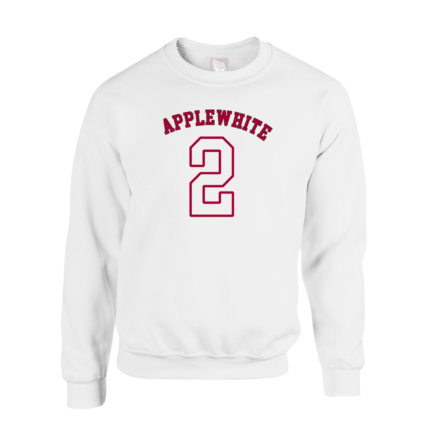 Fleece Crew — Shirsey Arch in White