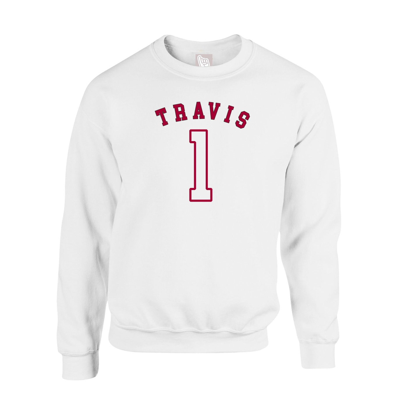 Fleece Crew — Shirsey Arch in White