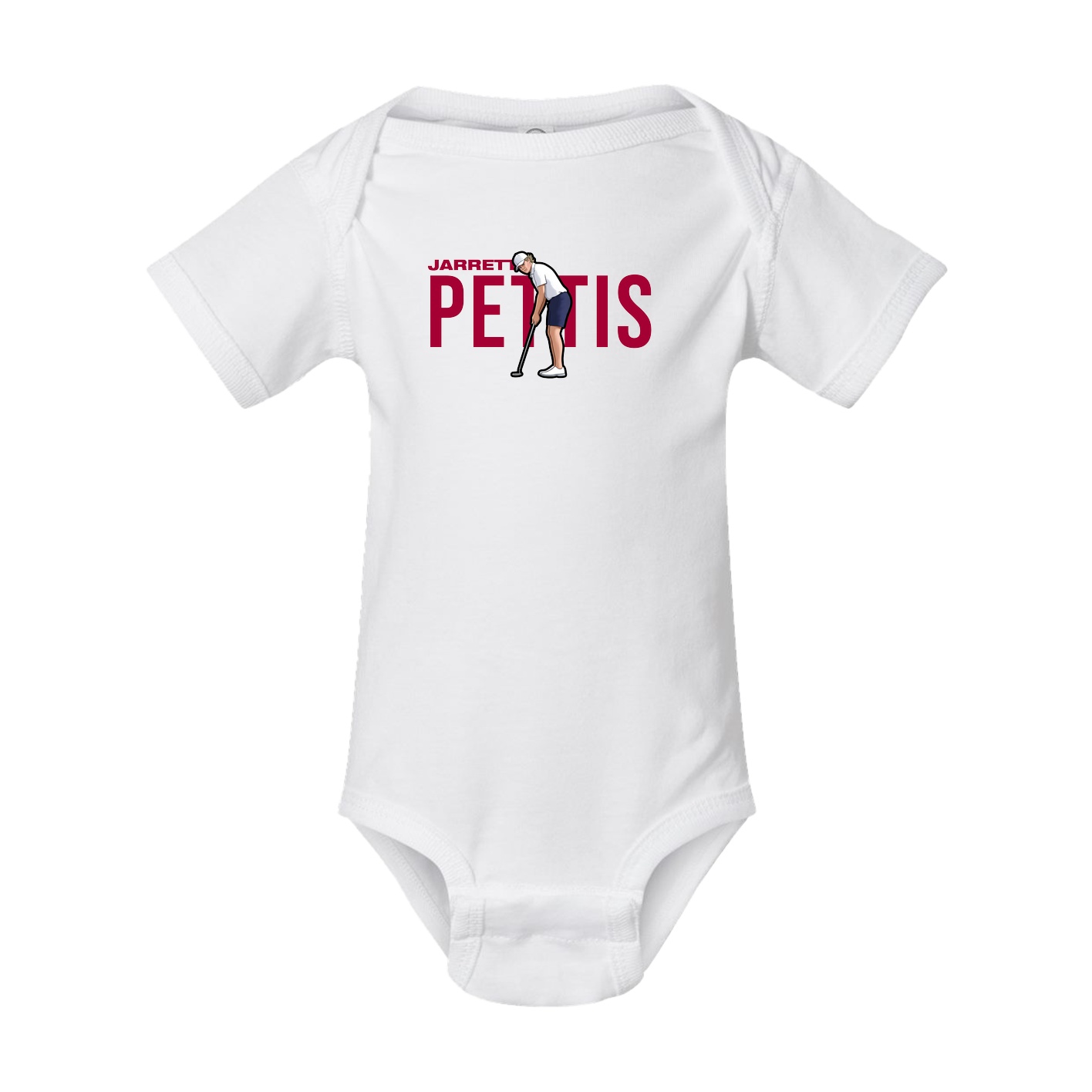 Baby Onesie — Player Name in White