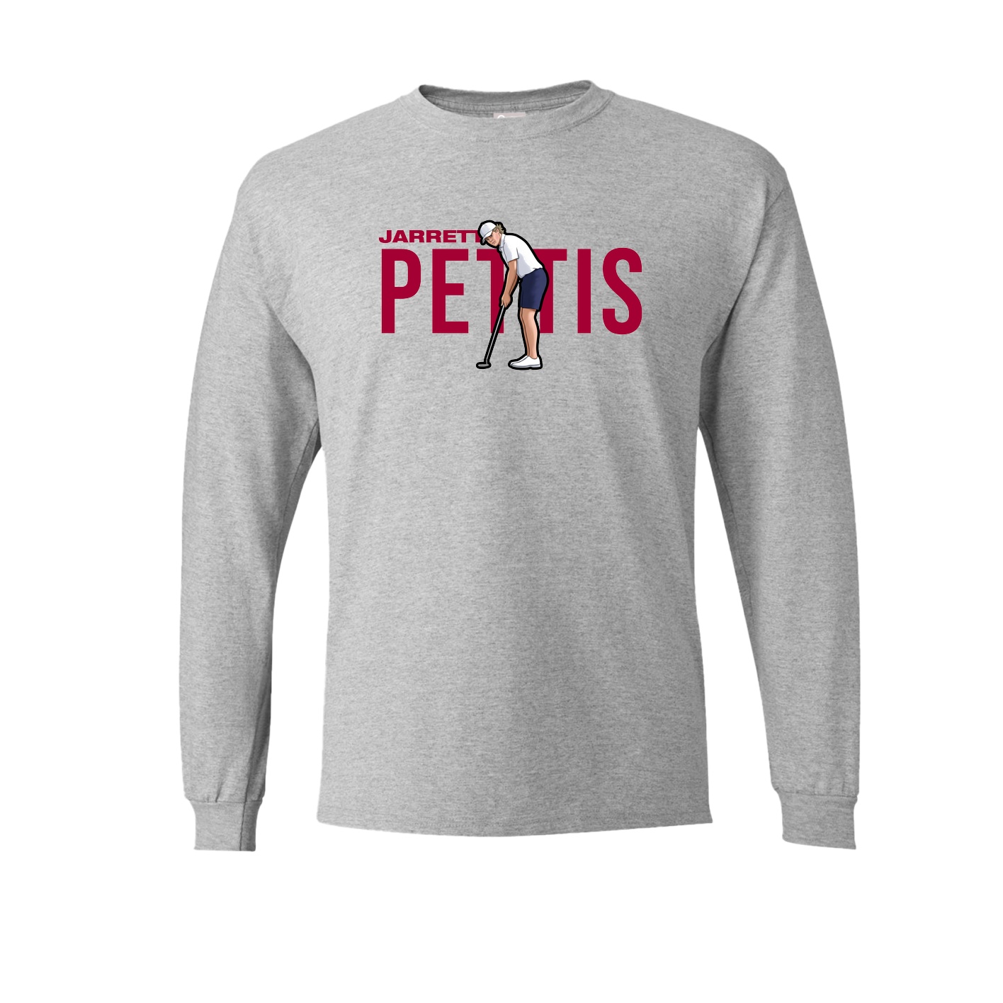 Long Sleeve Tee — Player Name in Grey