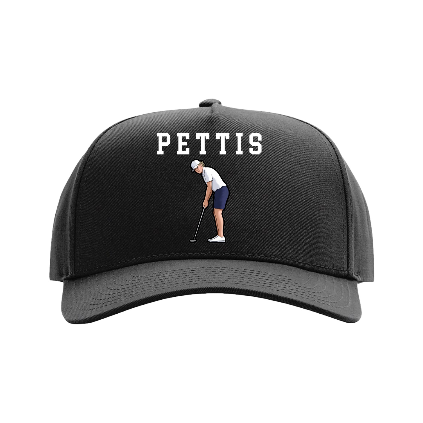 Full Fabric Five-Panel Champ Cap — Shirsey in Black