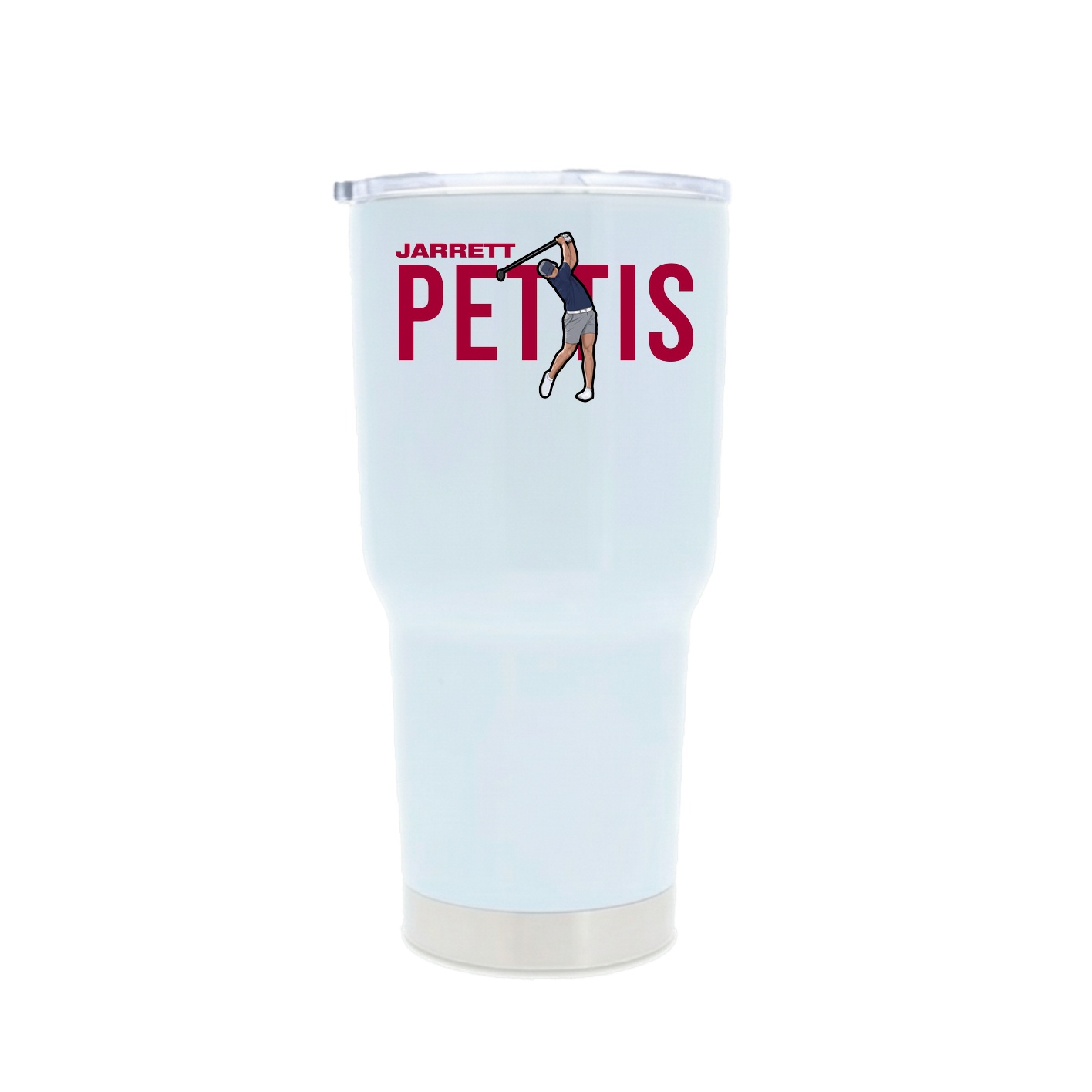 30oz Stainless Steel Tumbler — Player Name in White