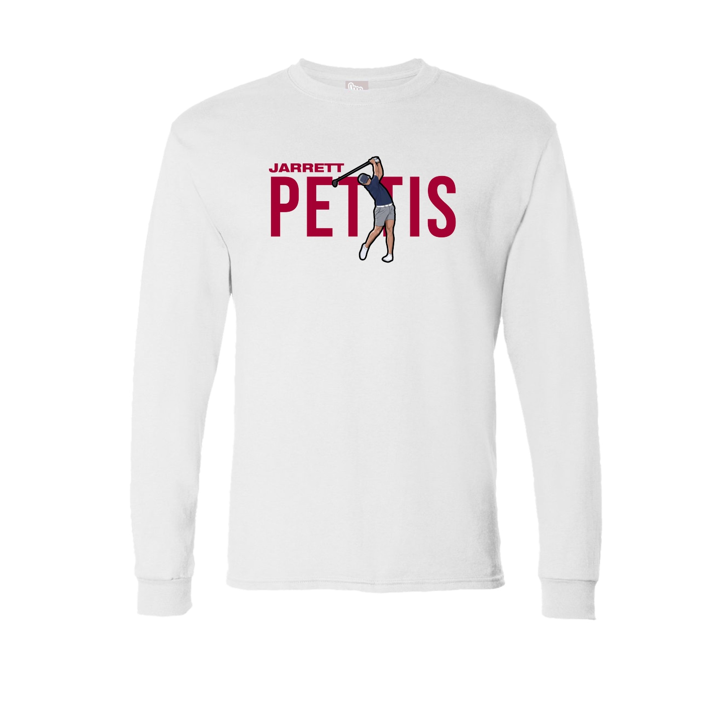 Long Sleeve Tee — Player Name in White