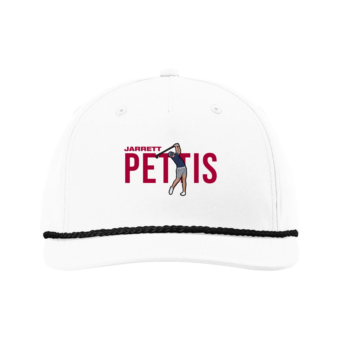 Five-Panel Classic Rope Cap — Player Name in White