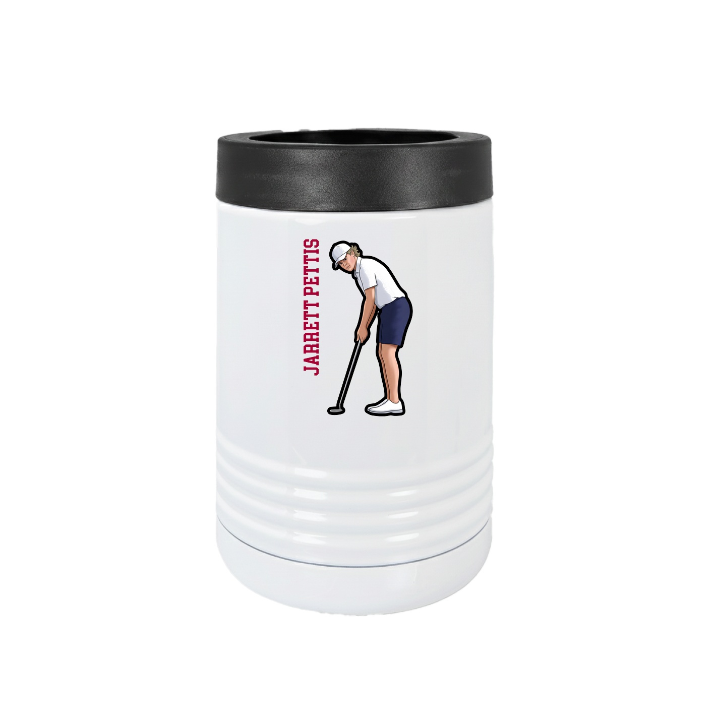 Beverage Holder — Name Vertical in White