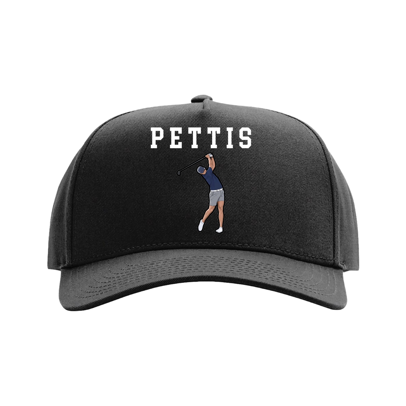 Full Fabric Five-Panel Champ Cap — Shirsey in Black