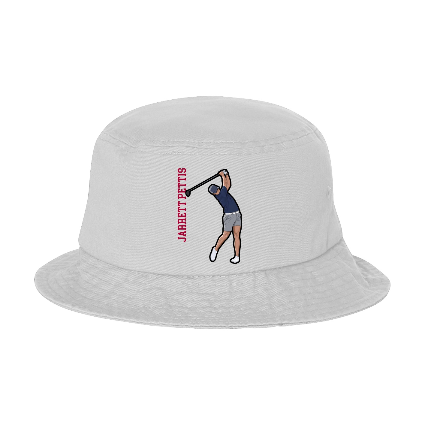 Bucket Cap — Name Vertical in White
