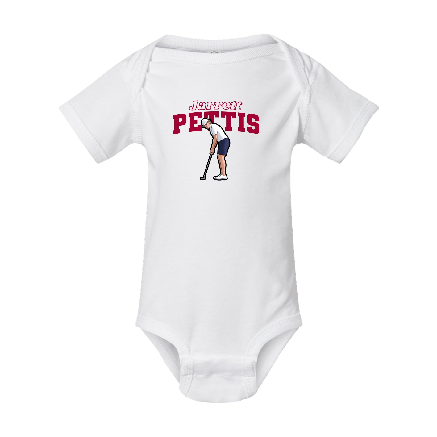 Baby Onesie — Name Arch in White