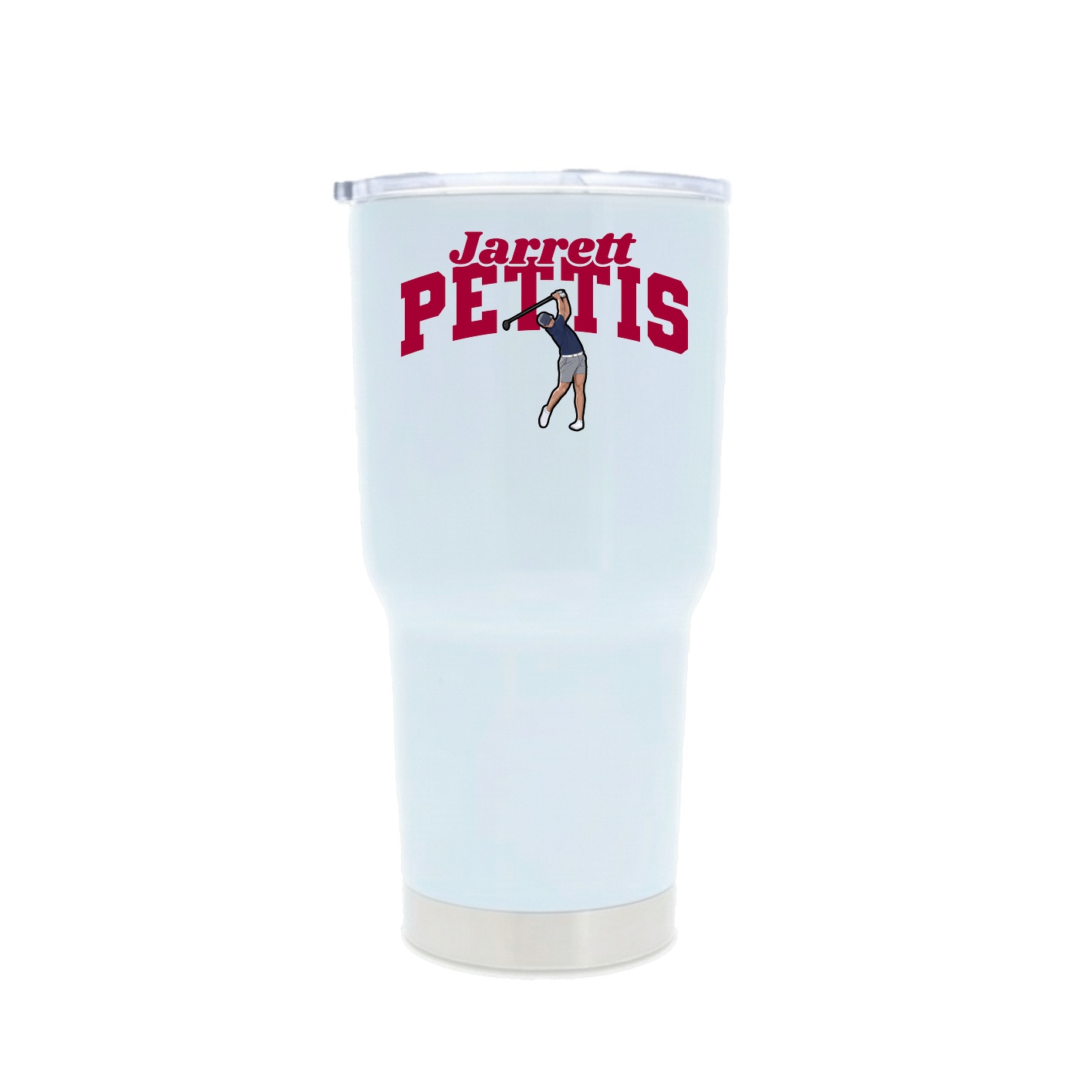 30oz Stainless Steel Tumbler — Signature Arch in White