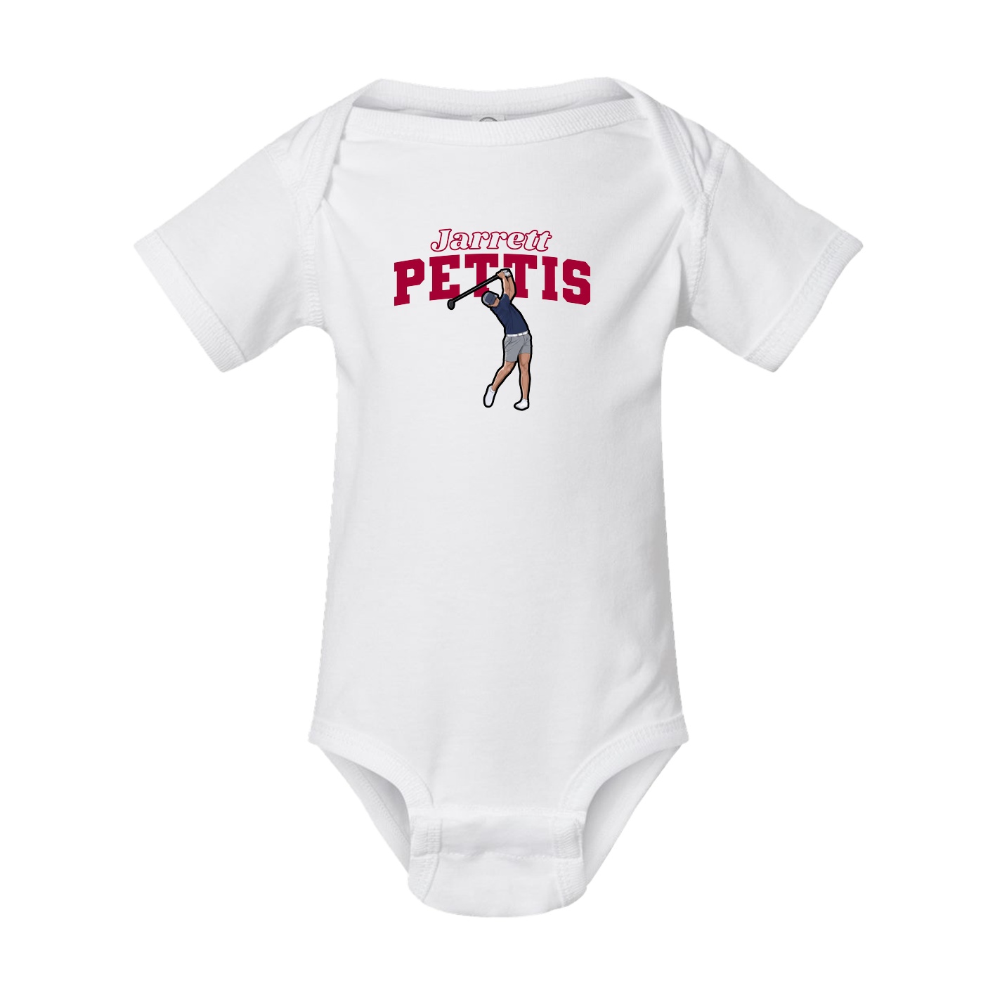 Baby Onesie — Name Arch in White