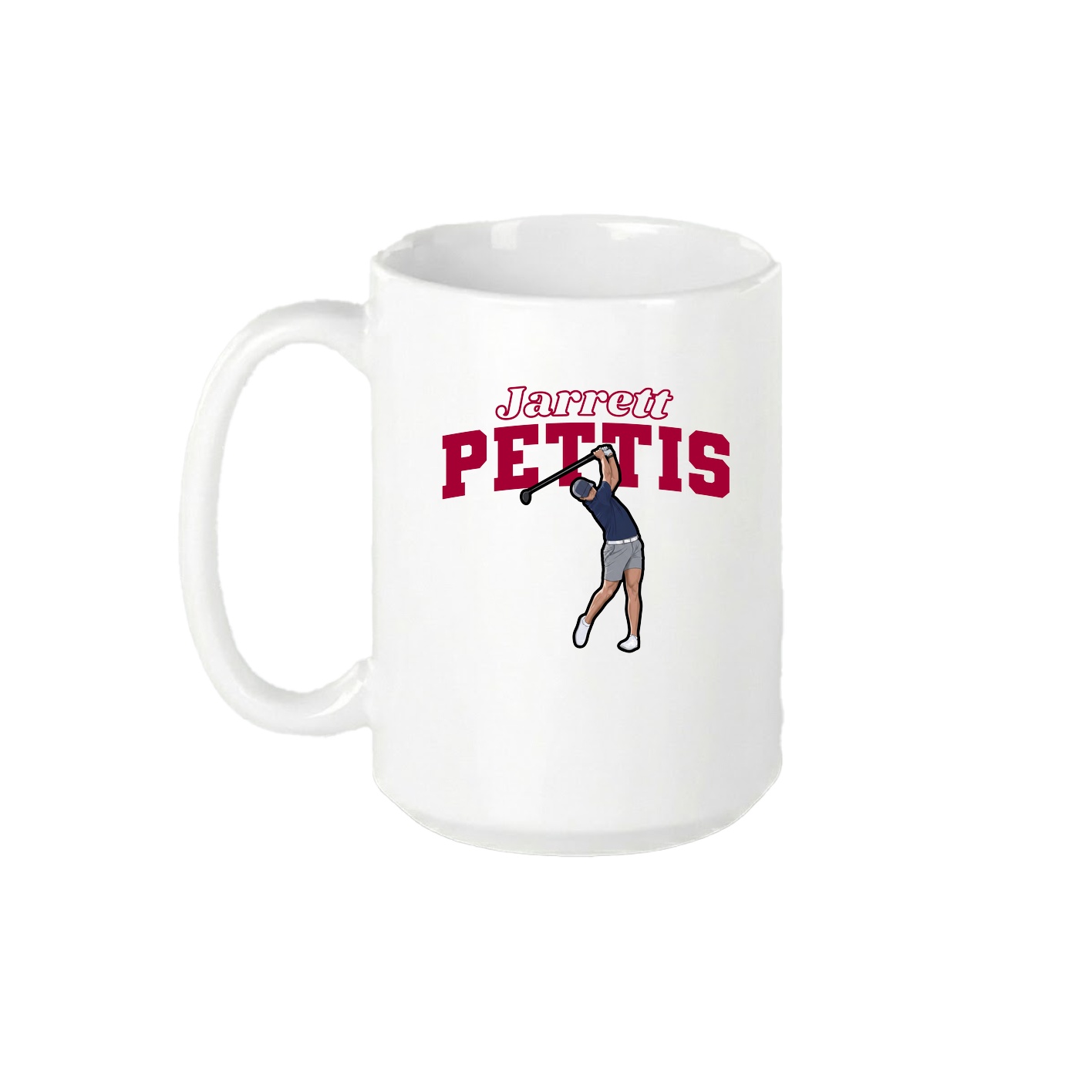 15oz Coffee Mug — Name Arch in White