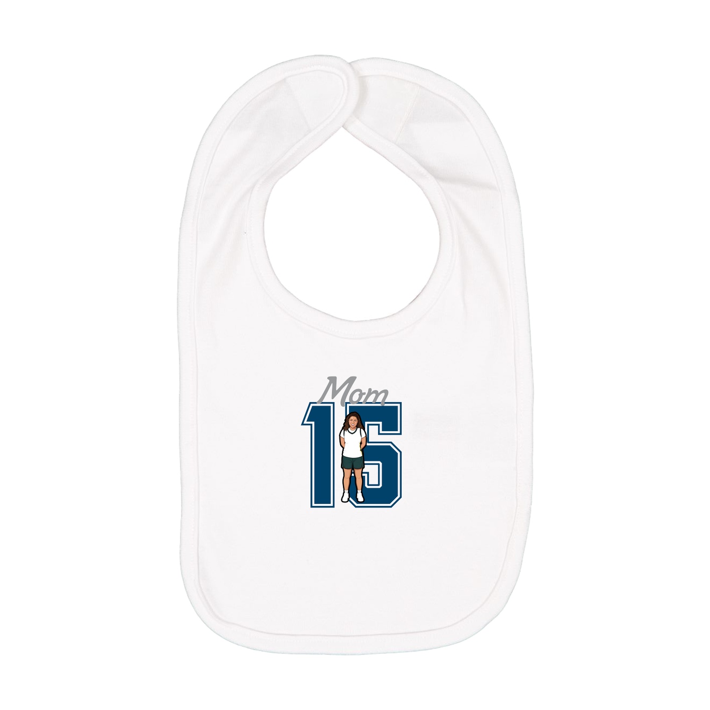 Infant Bib — Mothers Day Shirsey in White
