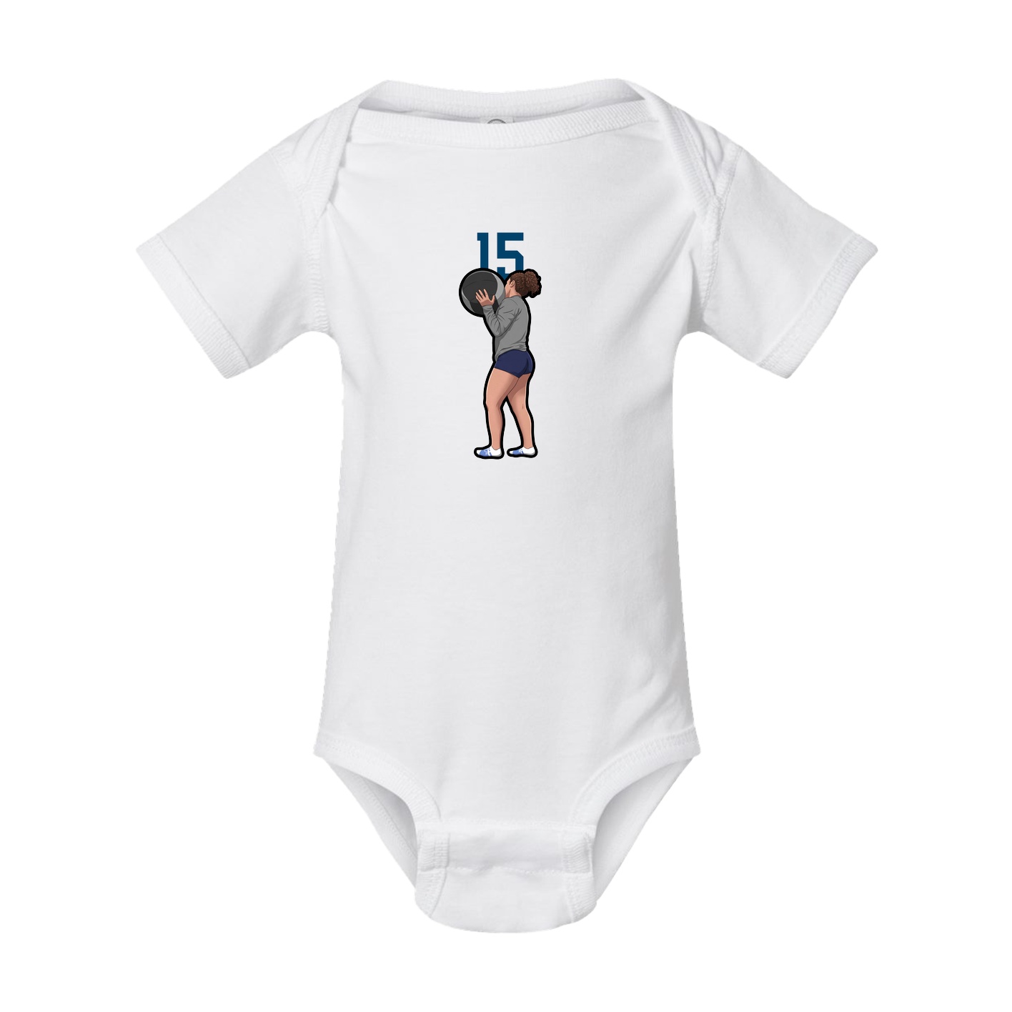 Baby Onesie — Number Top in White