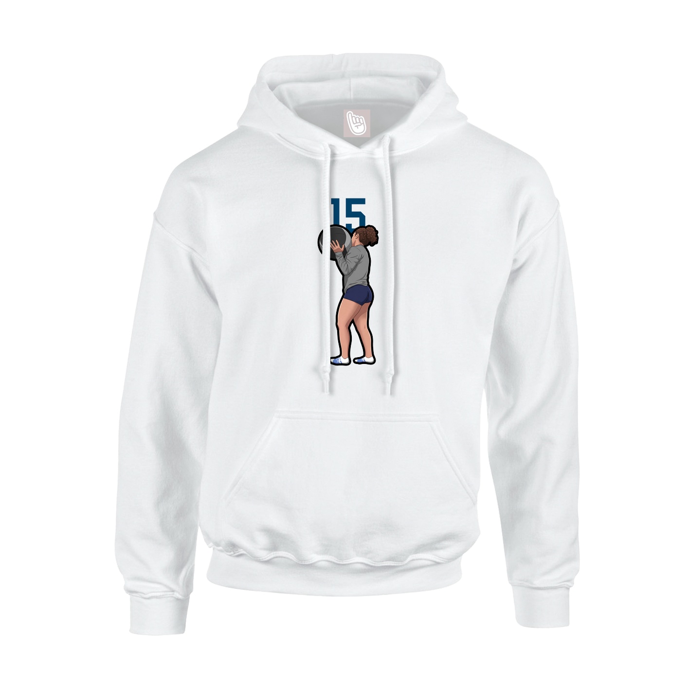 Hoodie — Number Top in White
