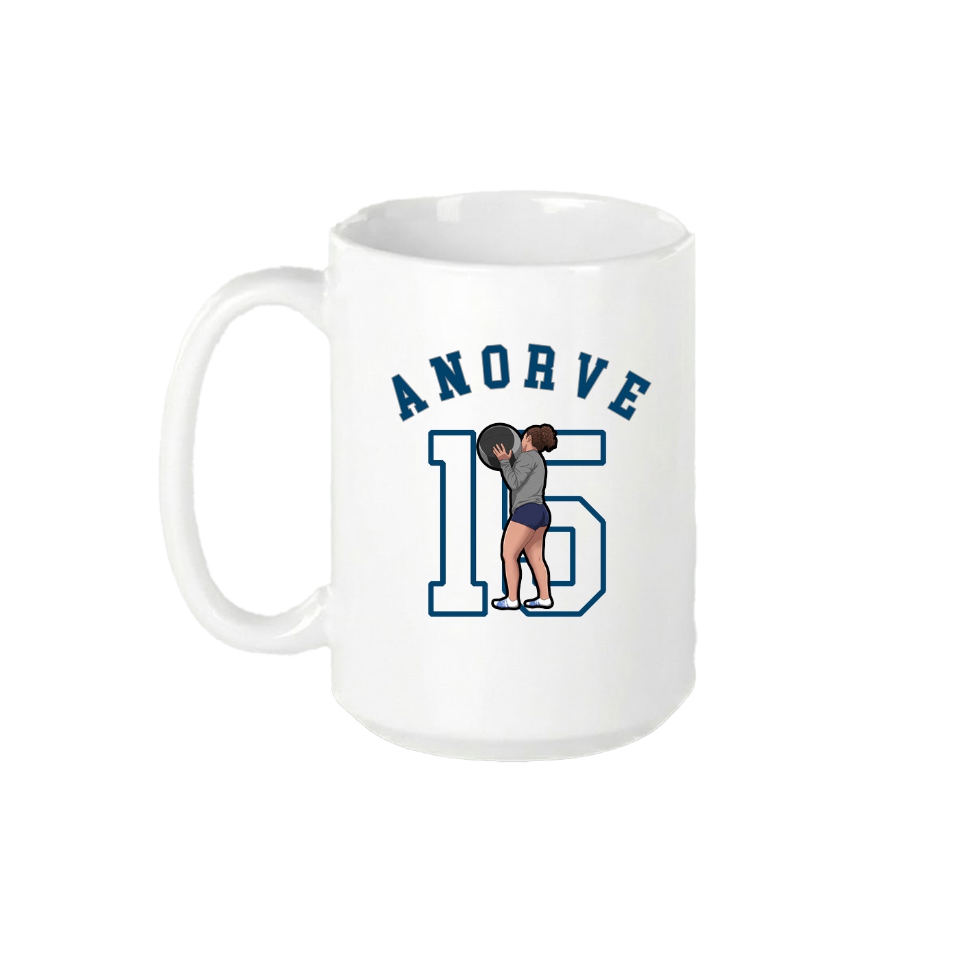 15oz Coffee Mug — Shirsey Arch in White