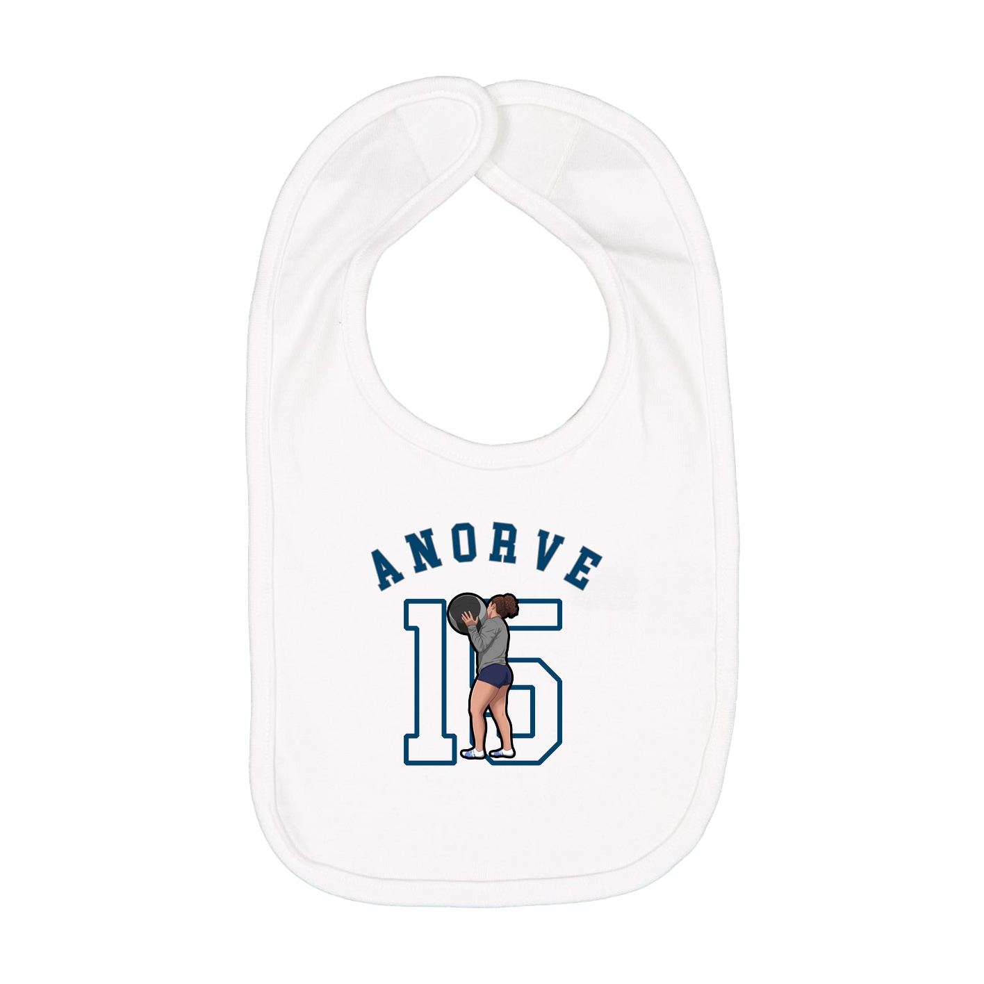 Infant Bib — Shirsey Arch in White