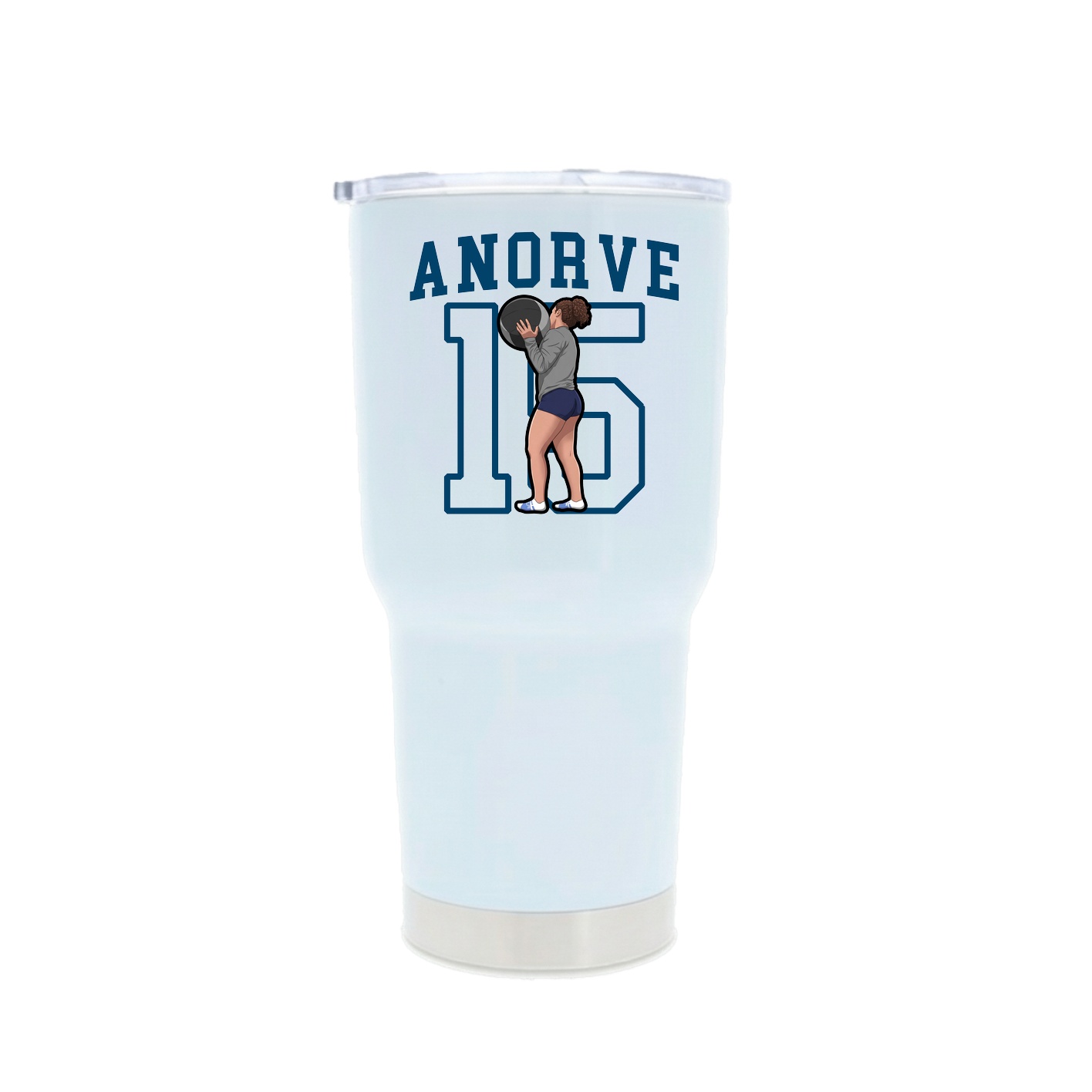 30oz Stainless Steel Tumbler — Shirsey in White