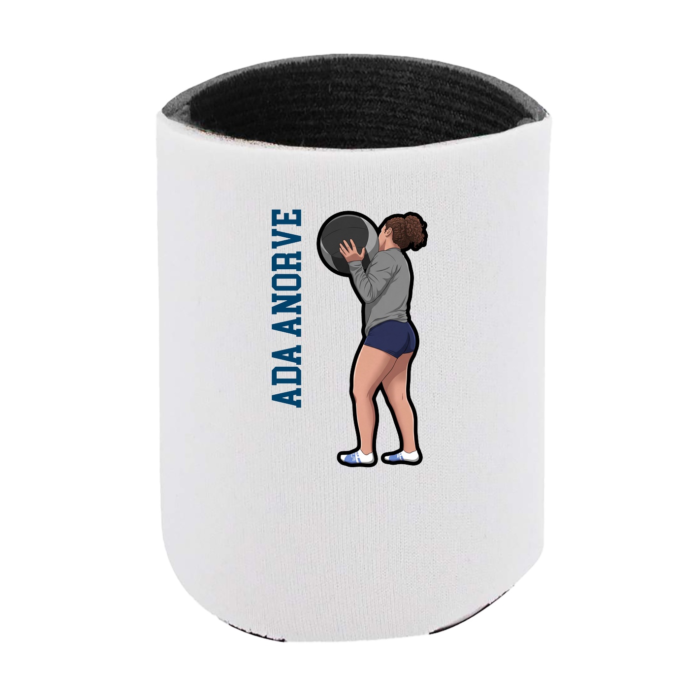 Can Holder — Name Vertical in White