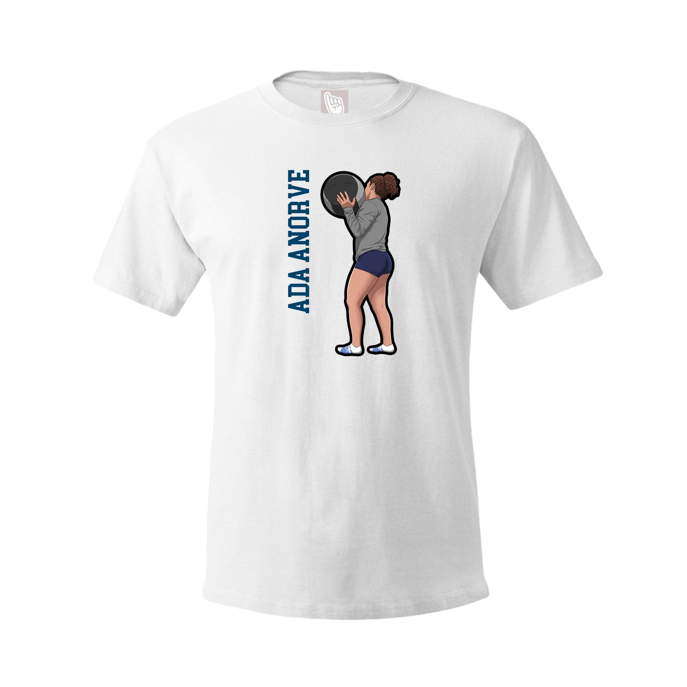 Youth Tee — Name Vertical in White