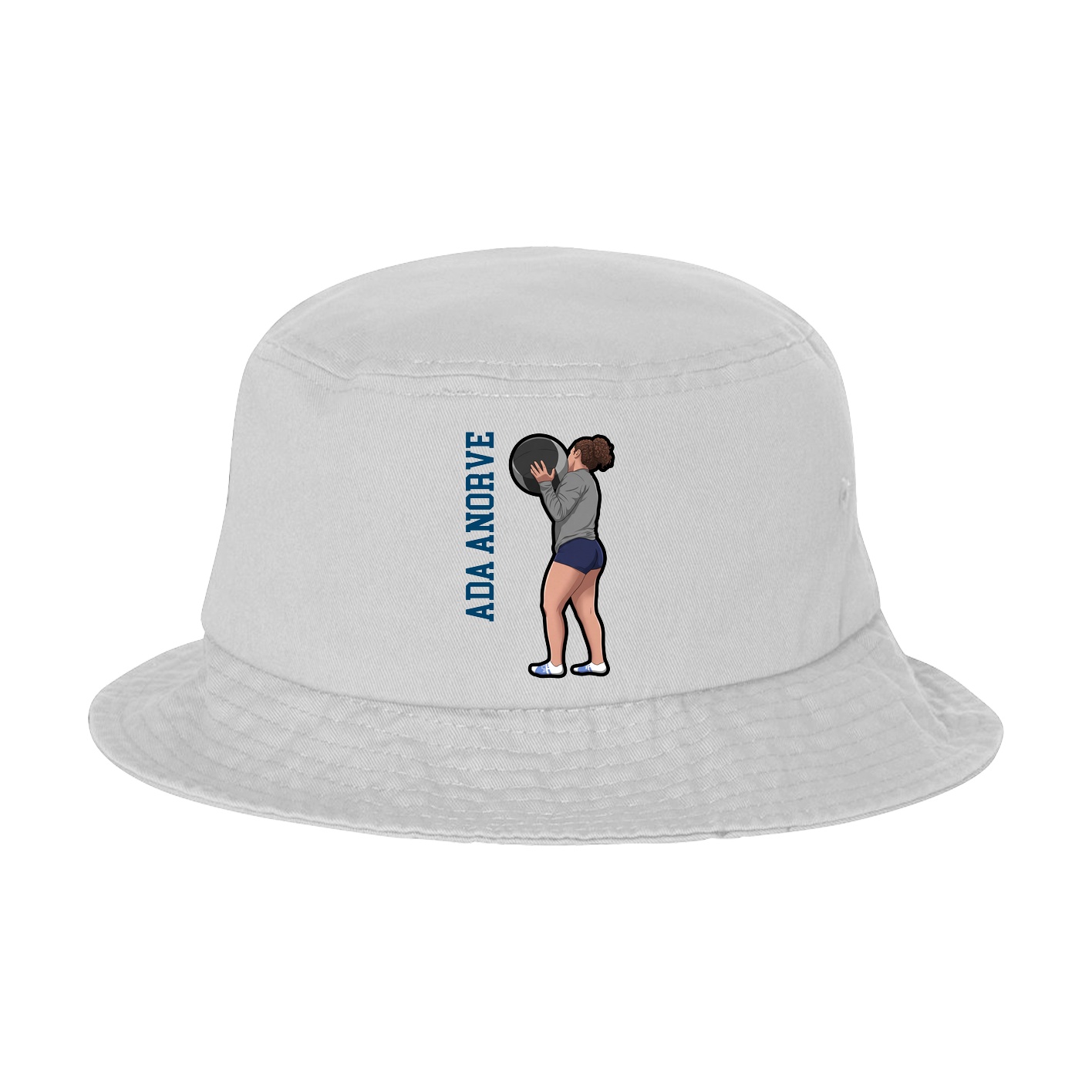 Bucket Cap — Name Vertical in White