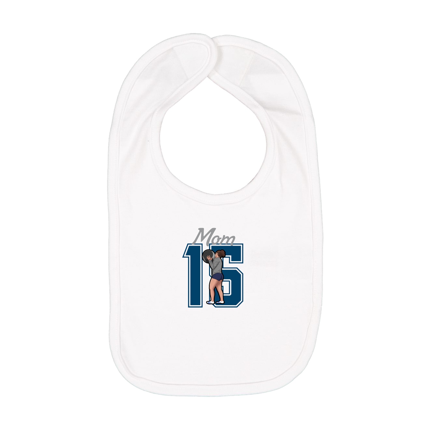 Infant Bib — Mothers Day Shirsey in White