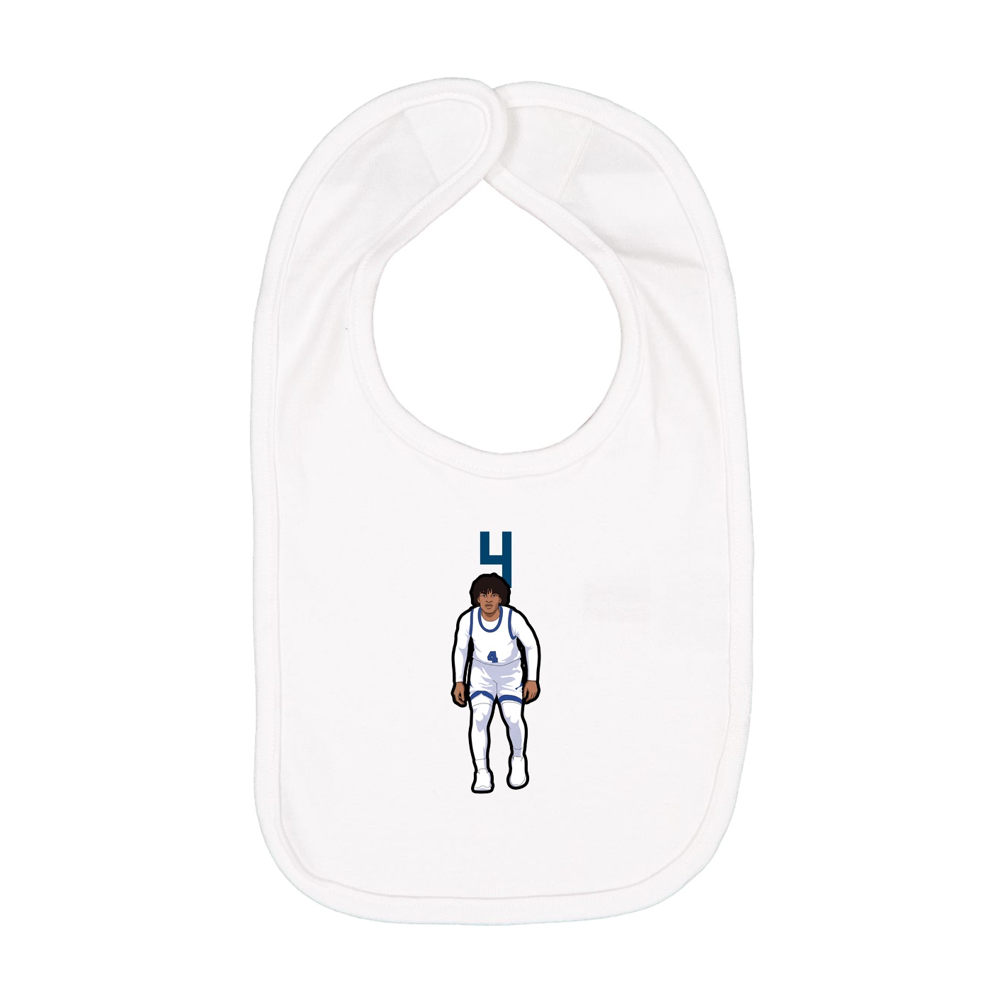 Infant Bib — Number Top in White