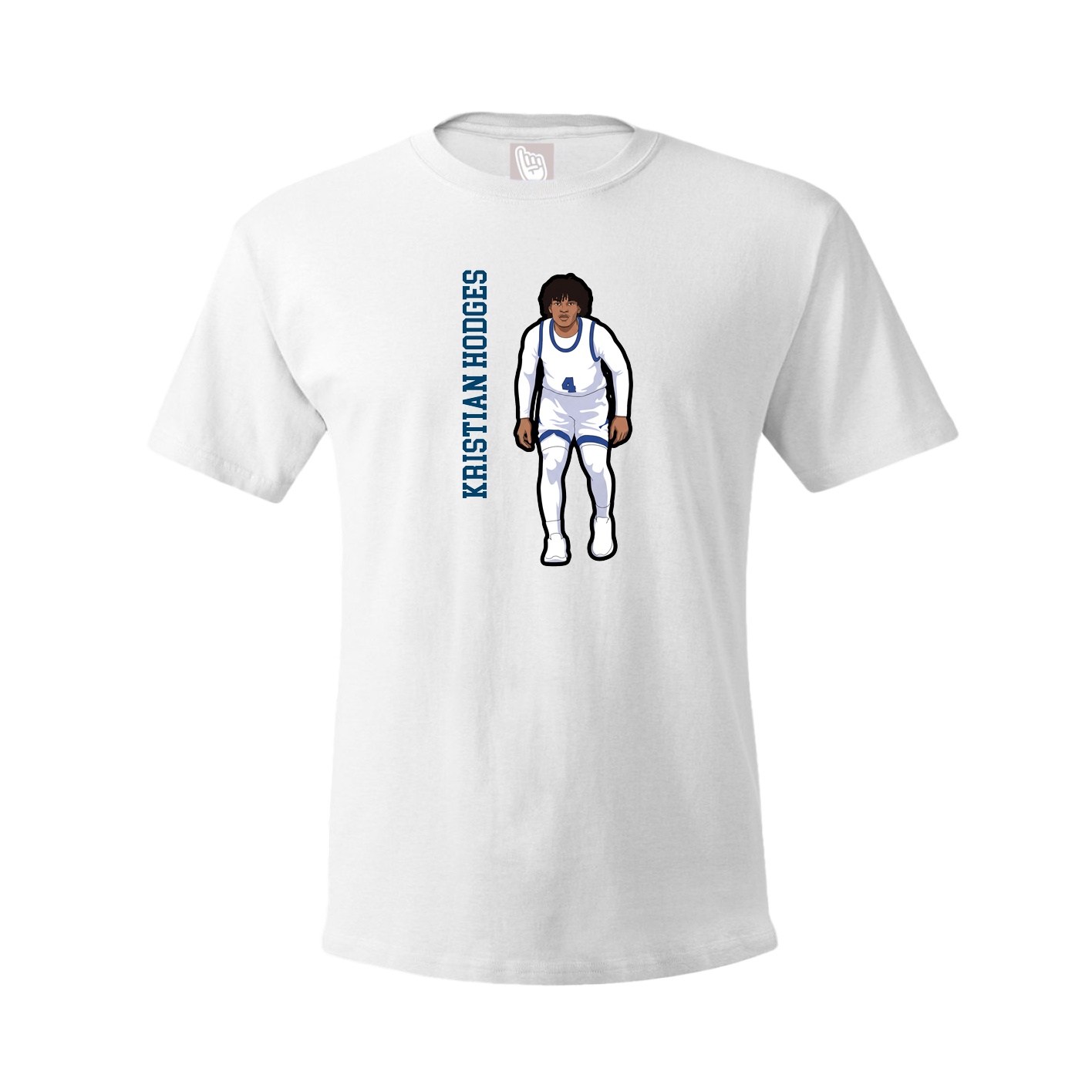 Tee — Name Vertical in White