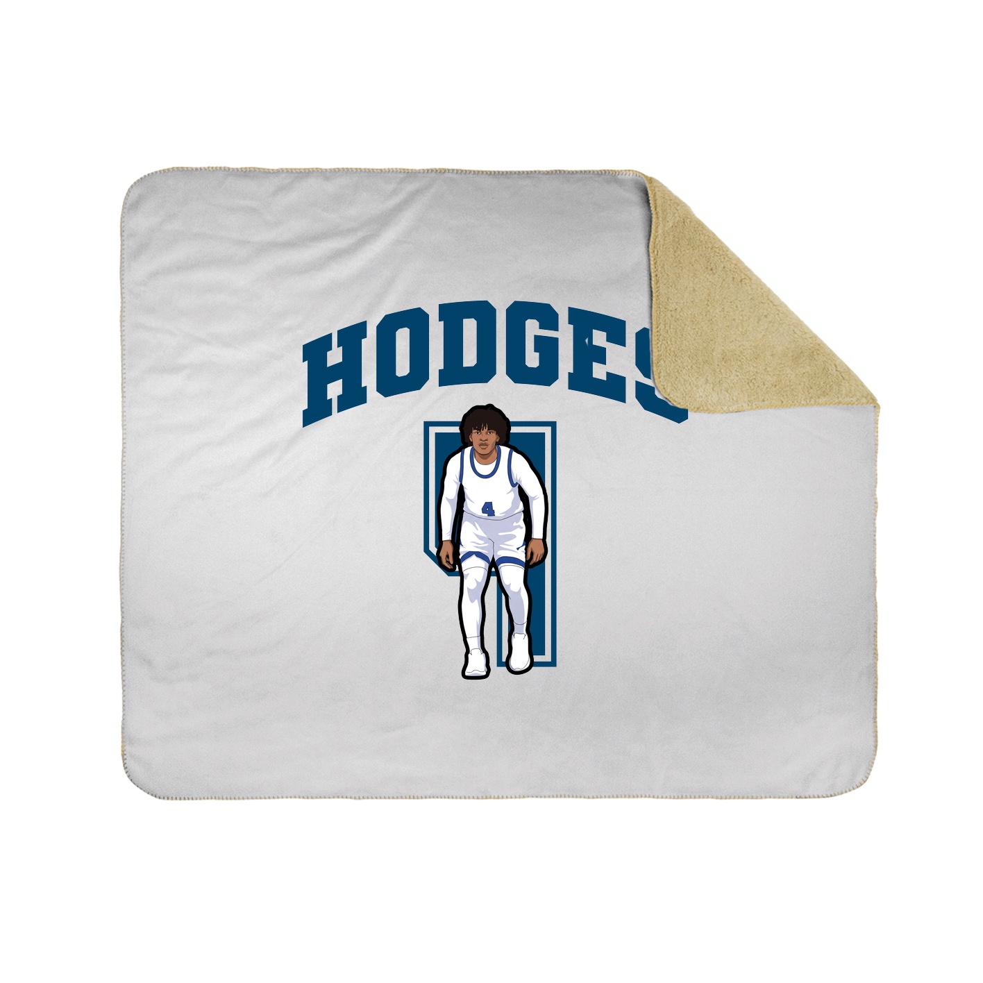Throw Blanket — Number in White