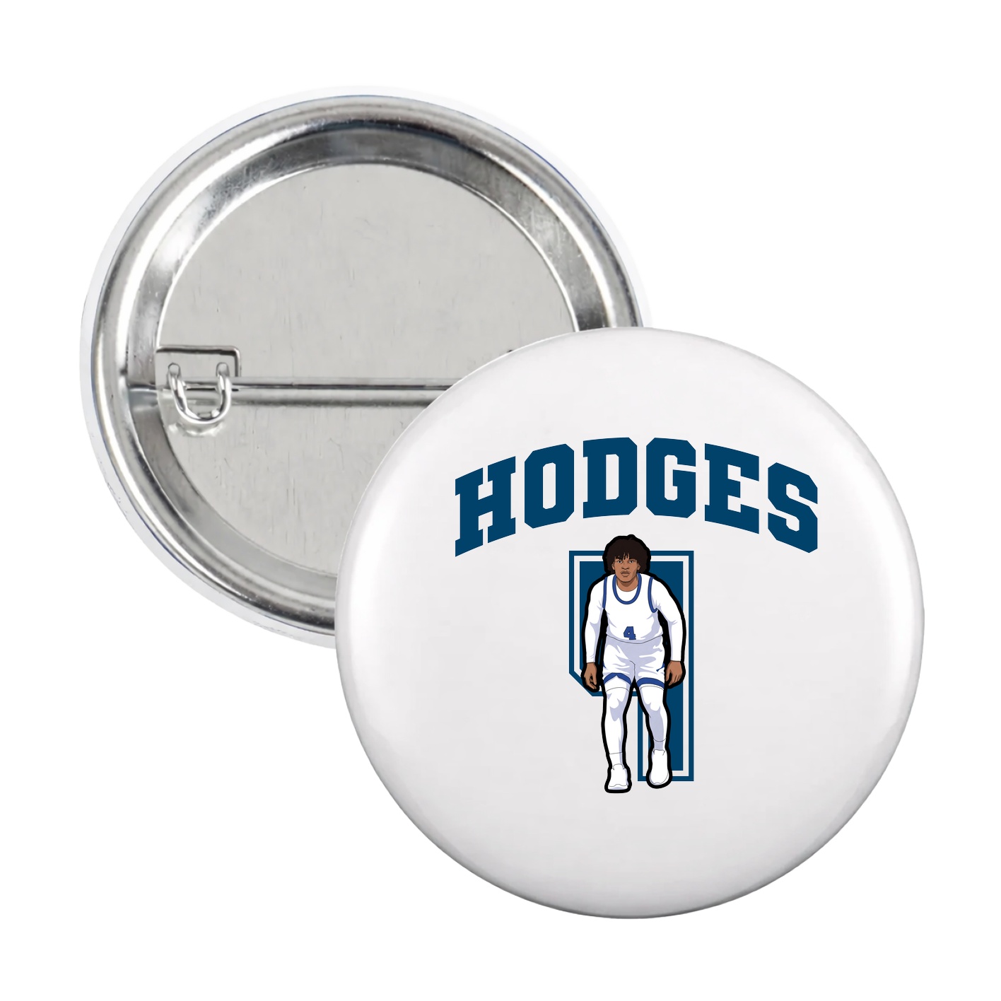 Game Day Button — Number in White