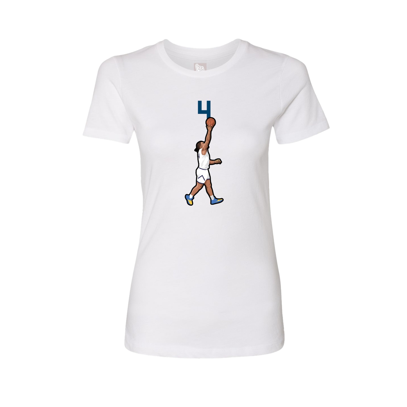 Womens Tee — Number Top in White