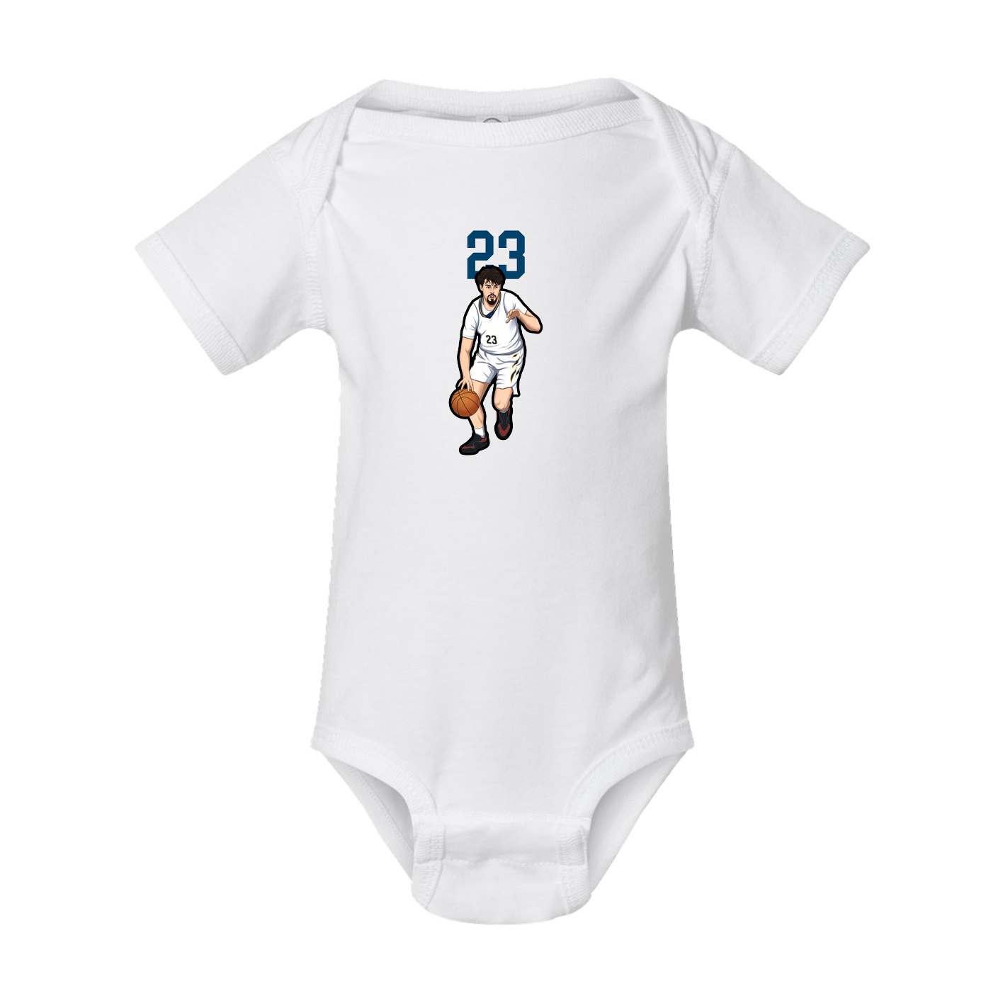 Baby Onesie — Number Top in White