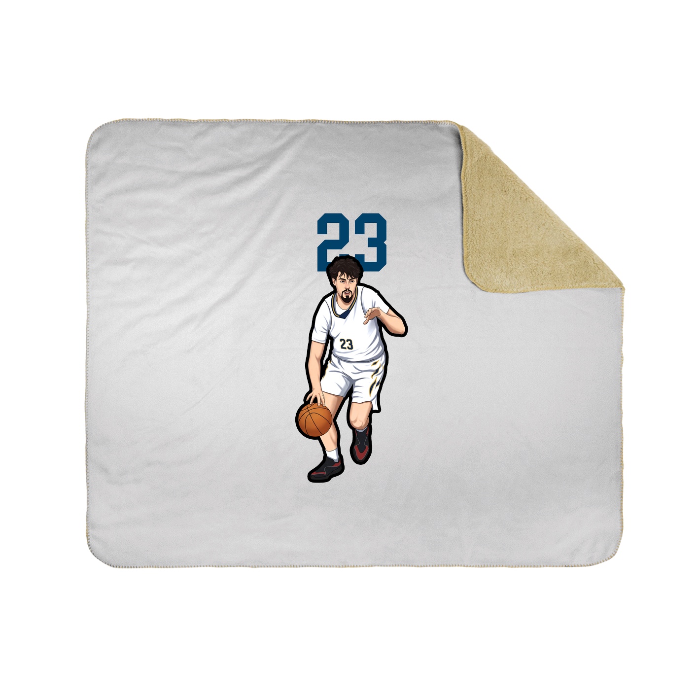Throw Blanket — Number Top in White