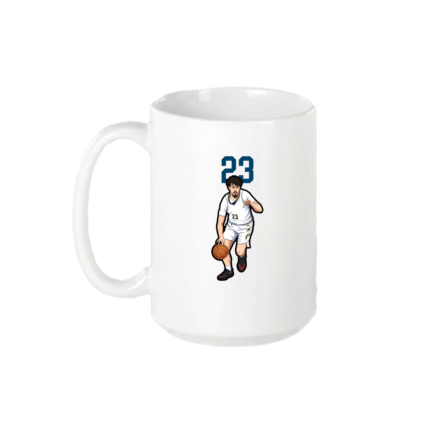 15oz Coffee Mug — Number Top in White