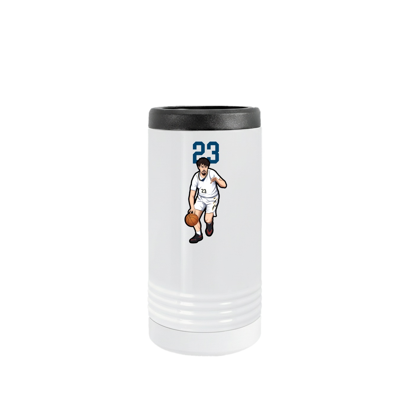 Slim Beverage Holder — Number Top in White