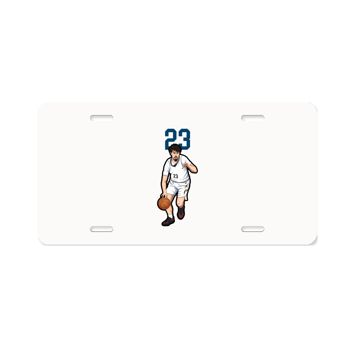 License Plate — Number Top in Classic