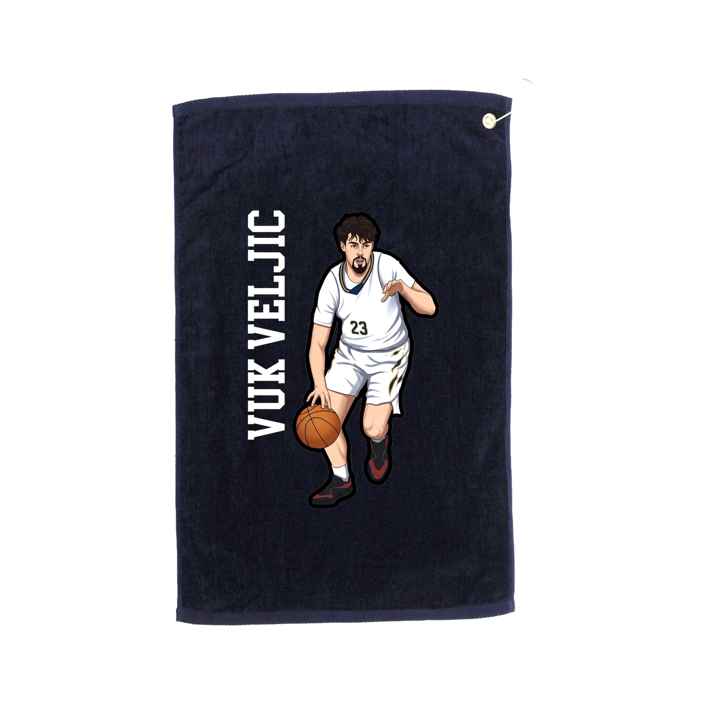 Golf Towel — Name Vertical in Navy
