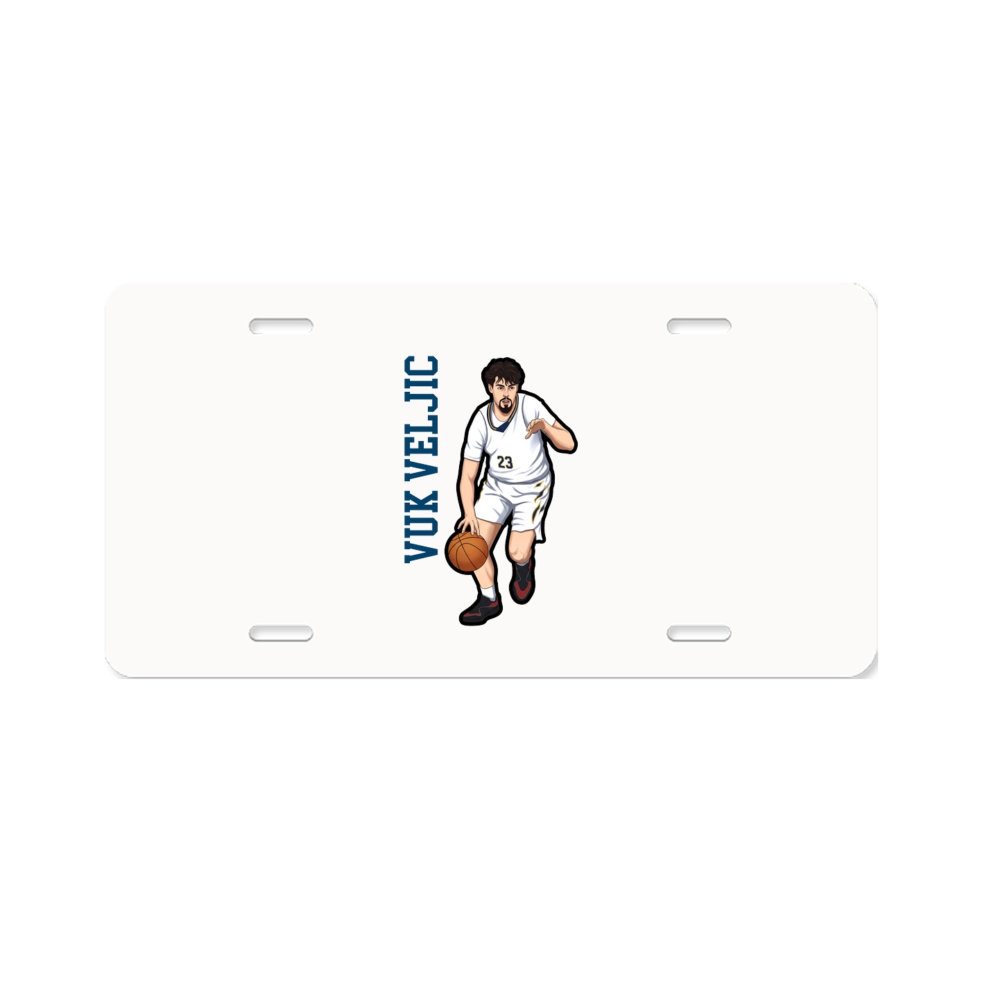 License Plate — Name Vertical in Classic