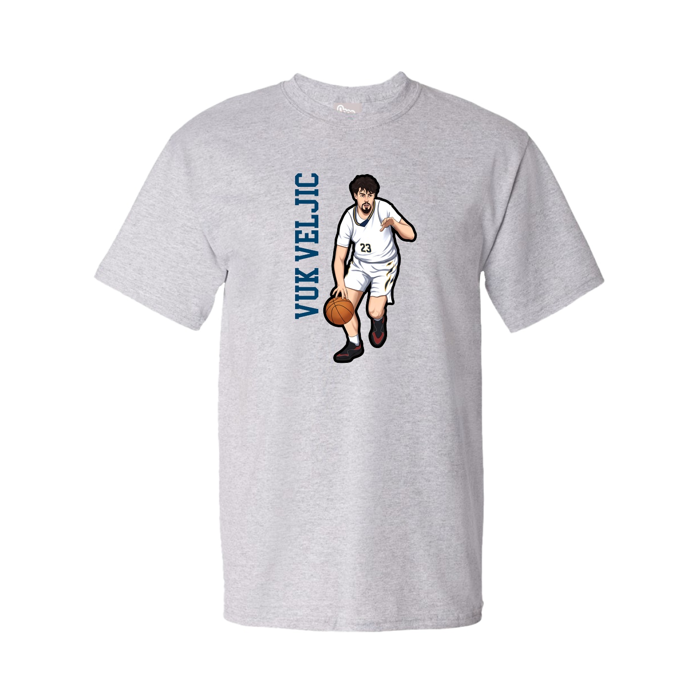 Tee — Name Vertical in Grey