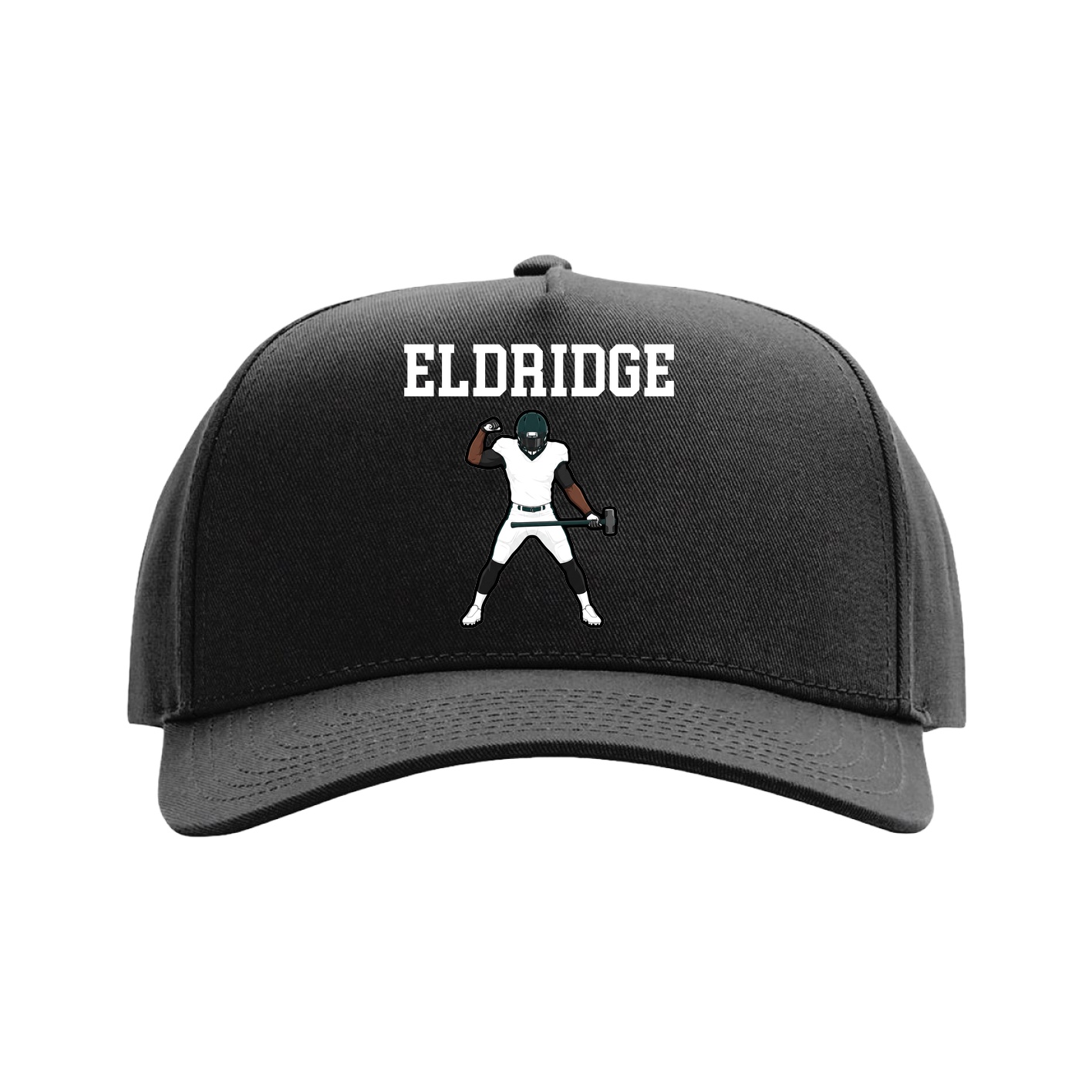 Full Fabric Five-Panel Champ Cap — Shirsey in Black