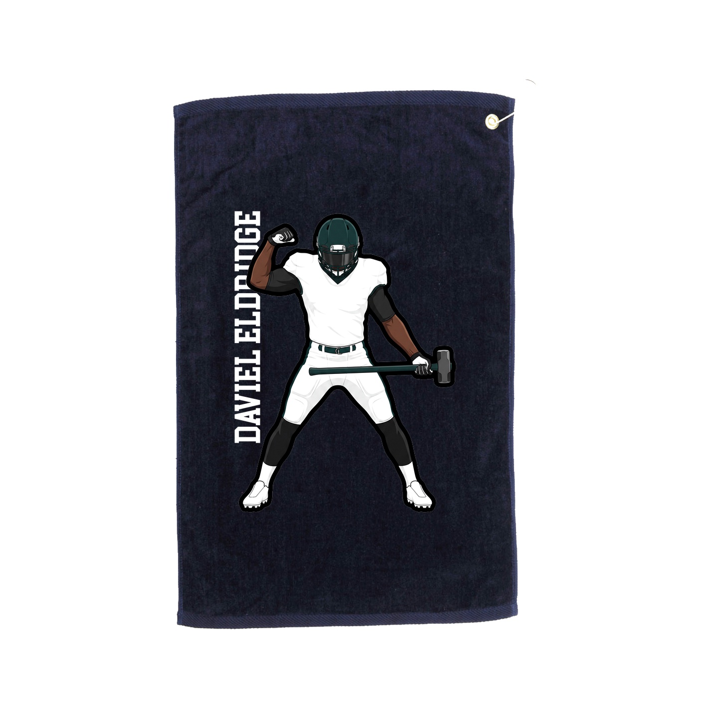 Golf Towel — Name Vertical in Navy