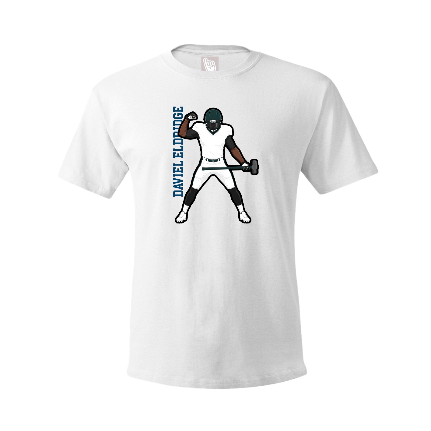 Tee — Name Vertical in White