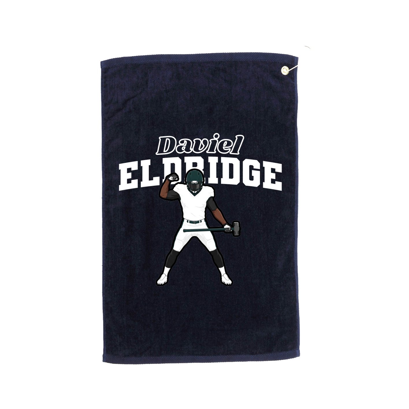 Golf Towel — Name Arch in Navy