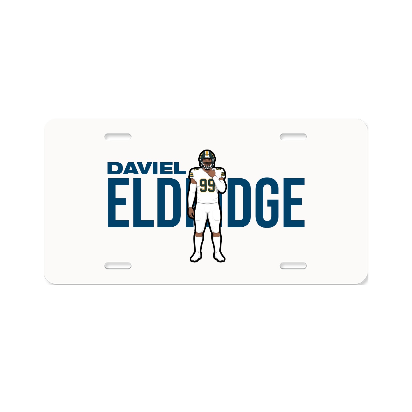 License Plate — Player Name in Classic