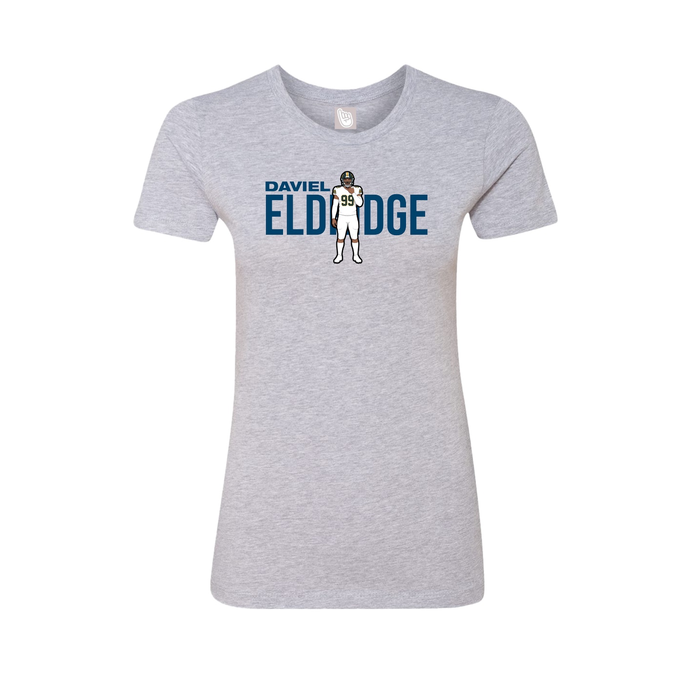 Womens Tee — Player Name in Grey