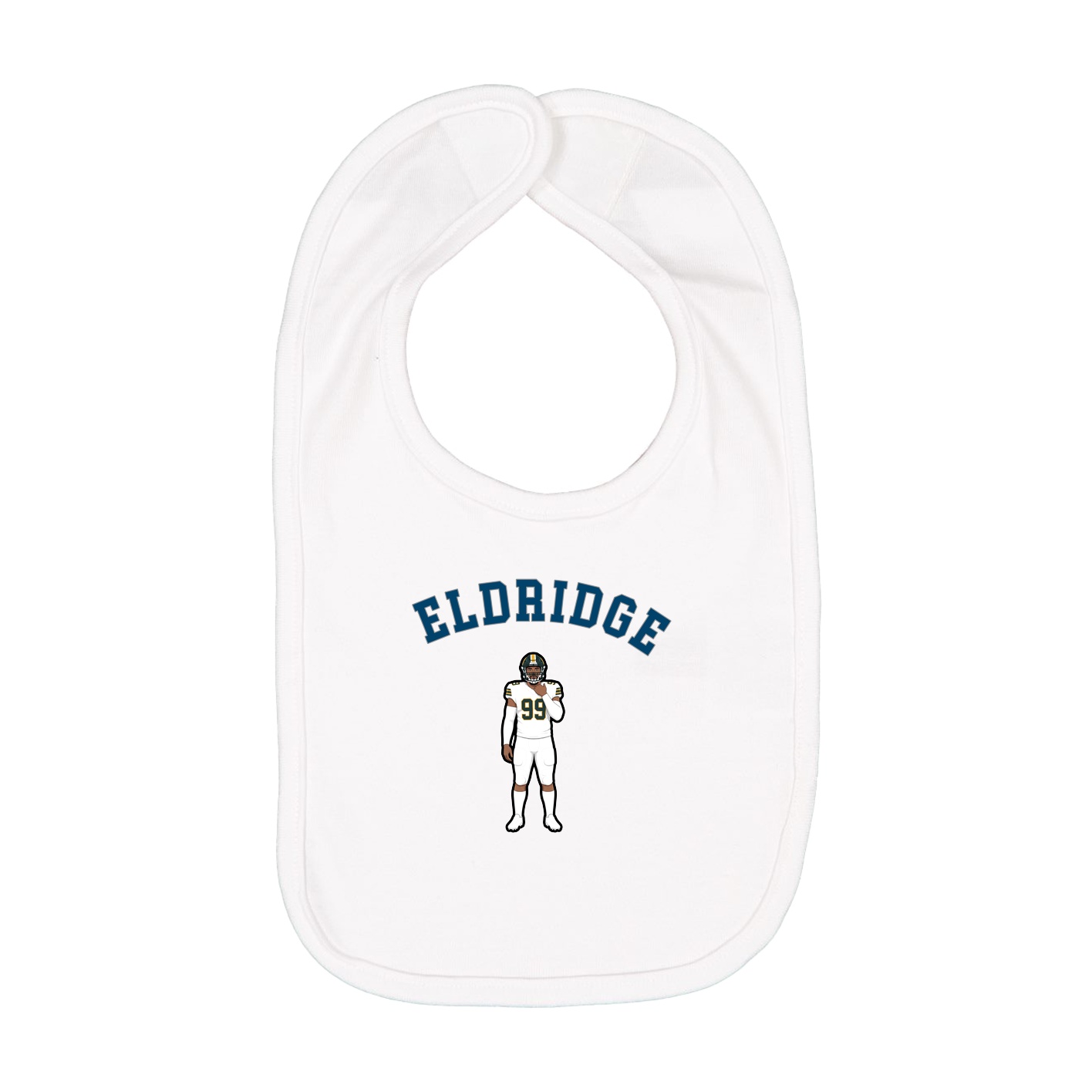 Infant Bib — Shirsey Arch in White