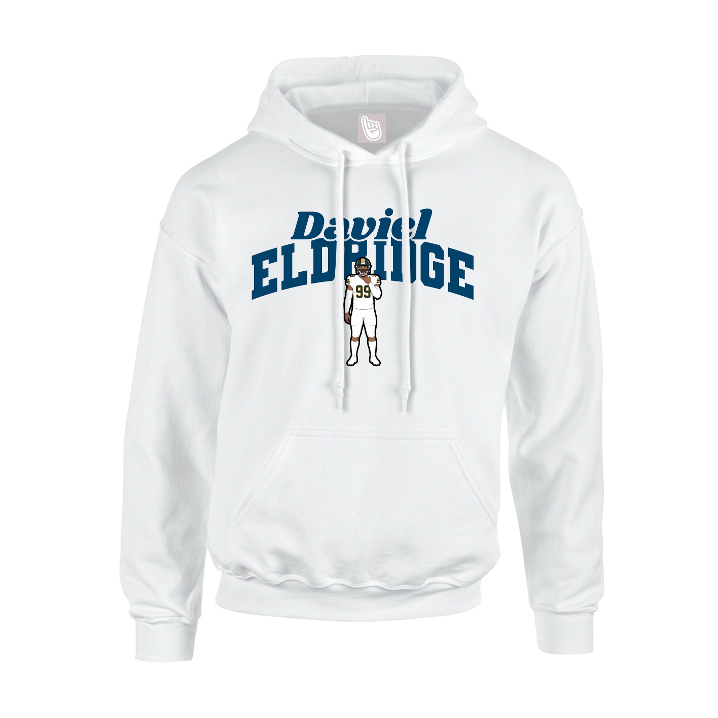 Youth Hoodie — Signature Arch in White