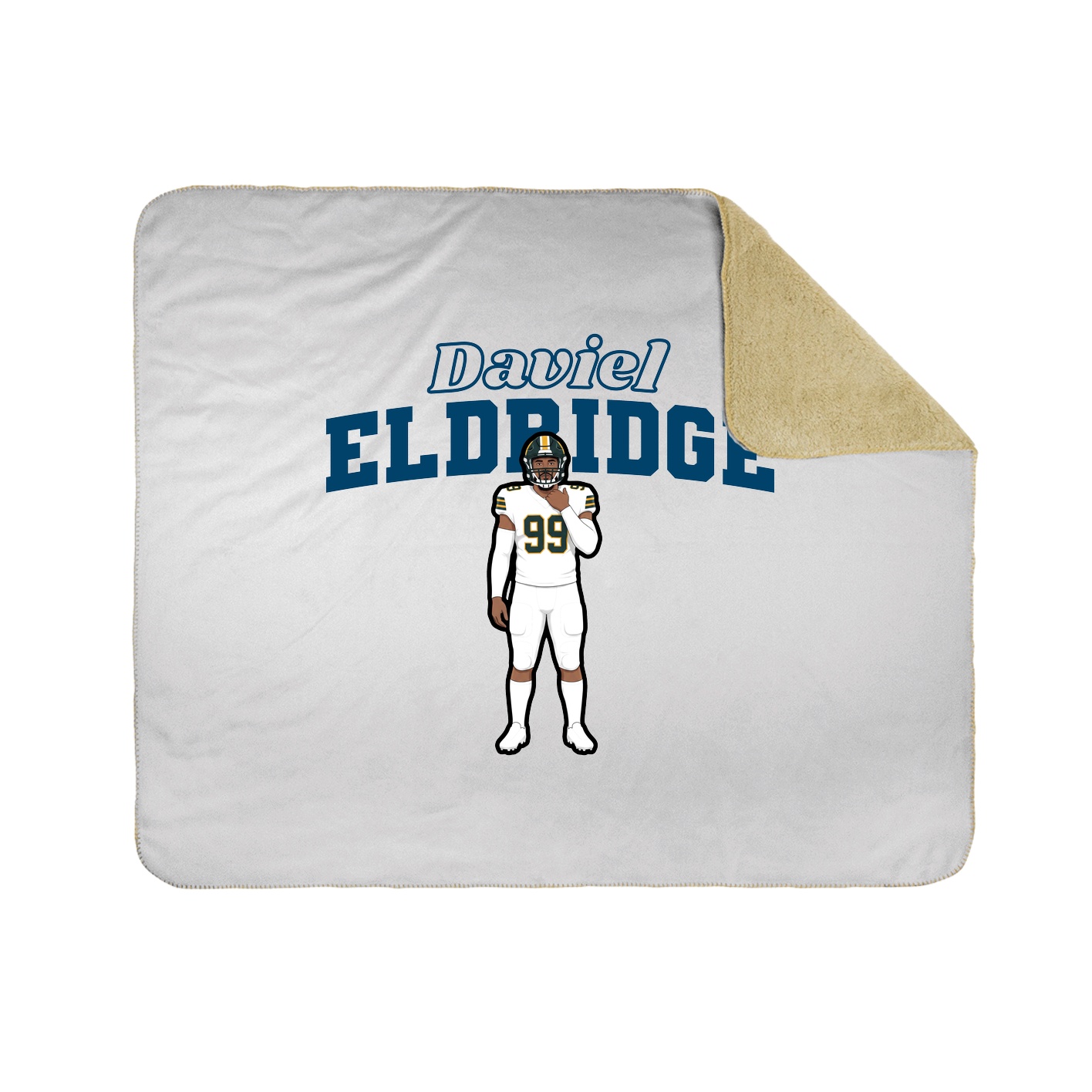 Throw Blanket — Name Arch in White